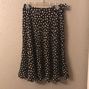 Black w/cream polka dots